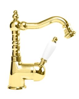 Смеситель для биде однорычажный, золото Cezares ELITE-BSM2-03/24-Bi